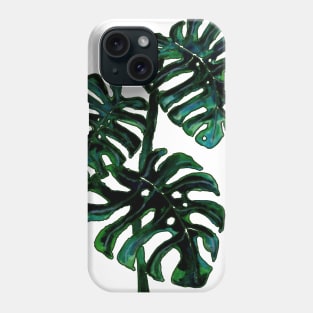 Green Monstera Plant Phone Case