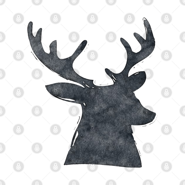 Stag Head Inkpress Artwork by Art Designs