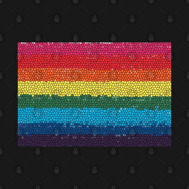 LGBTQIA+ Pride Flag in a Mosaic Design by PurposelyDesigned