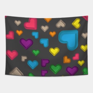 impossible colorful heart Tapestry