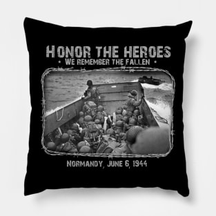 Honor The Heroes - D-Day WW2 Pillow