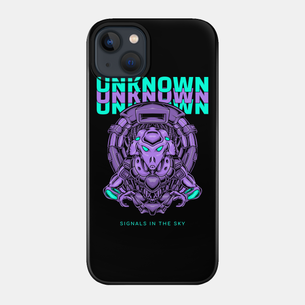 Unknown Alien Design I Glitch Aliens UFO Day - Anomaly - Phone Case