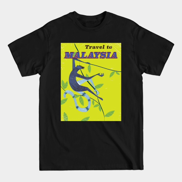 Disover Malaysia vintage travel poster. - Malaysia Travel - T-Shirt