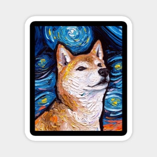 Shiba Inu Night 2 (Portrait) Magnet