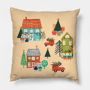 Christmas Village Woodland Pillow