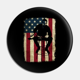 Vintage American Flag Cash Legend Pin