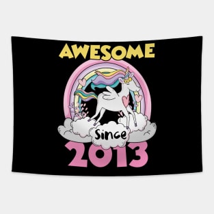 Cute Awesome Unicorn 2013 Funny Gift Pink Tapestry