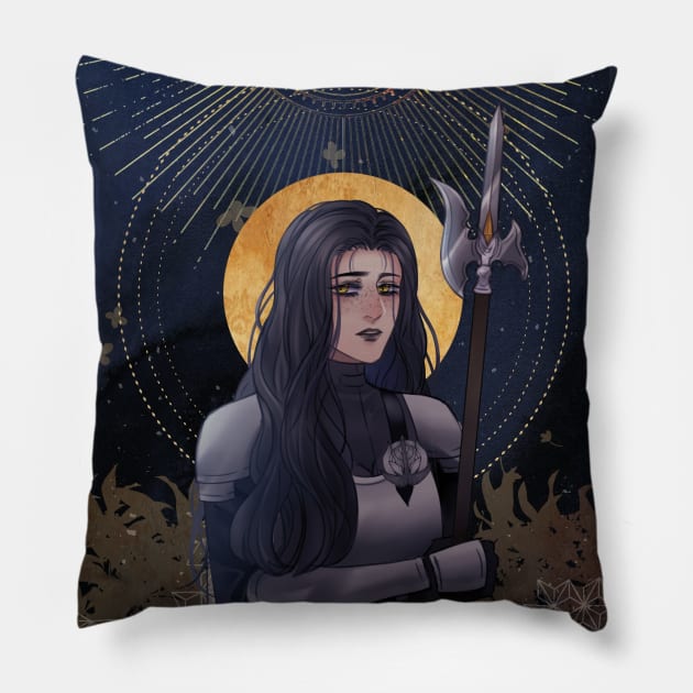 Woman-Knight Pillow by jeusev