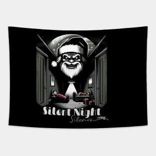 Slumber Peeker's Yuletide Vigi Santa - A Xmas December Claus Tapestry