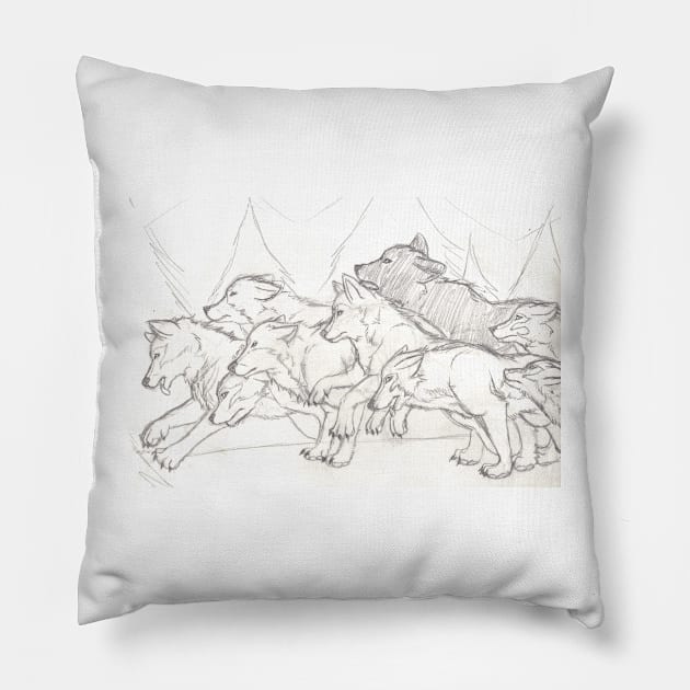 Running Together Pillow by Absel123
