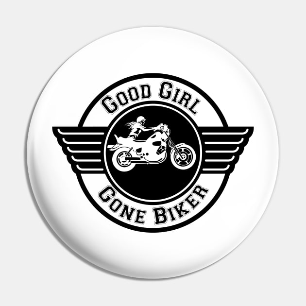 Good Girl Gone Biker Pin by SlackerTees