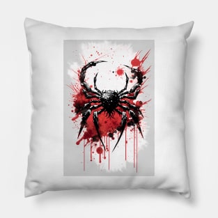 Deep Sea Crab Ink Painting Pillow