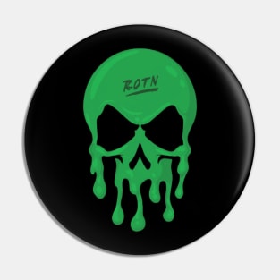 ROTN drippy skull - green Pin