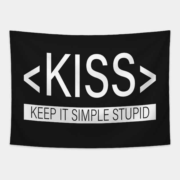 Keep it Simple Stupid, KISS Principle Tapestry by ScienceCorner