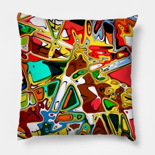 Colorful Watercolor Modern Abstract Pattern Art Pillow