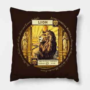 the astrological tarot – leo, le lion Pillow