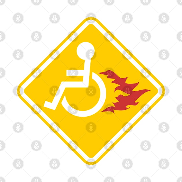 Wheelchair On Fire - pos by ShirzAndMore