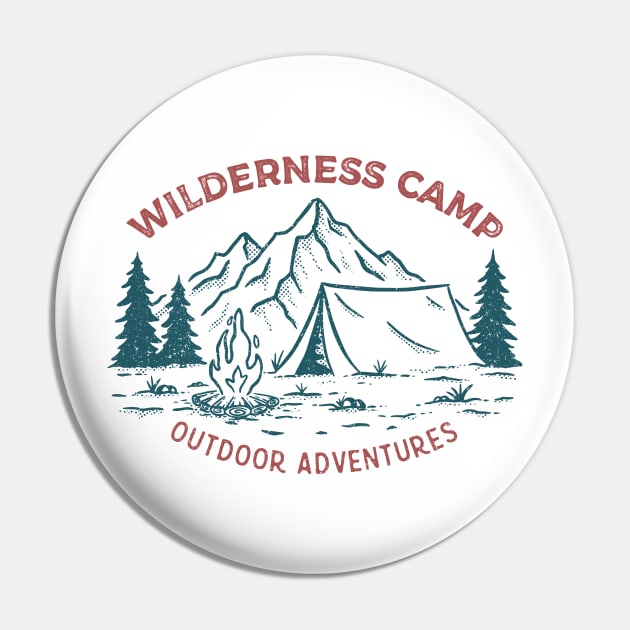 Wilderness Camp Pin by SommersethArt