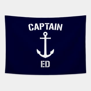 Nautical Captain Ed Personalized Boat Anchor Tapestry