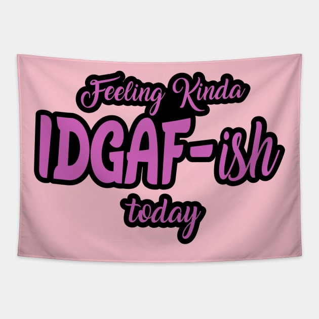 Feeling kinda I don't give a F ish today Tapestry by MarkBlakeDesigns