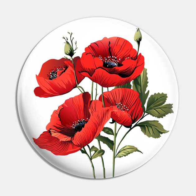 Red poppies flowers, beautiful poppy watercolor Holiday Decoration Birthday gifts and presents, american, traditional, anniversary, memory Pin by sofiartmedia