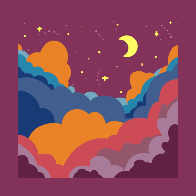 colorful starrynight by grafitytees