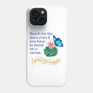 Reach for the stars - cactus design Phone Case