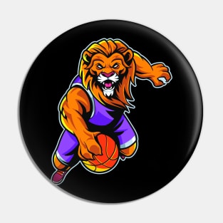 Lion Basketball Pin
