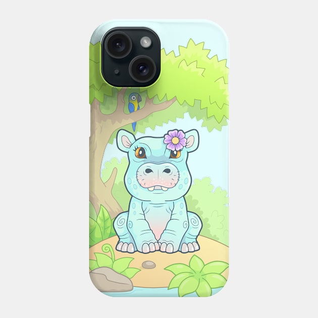 little cute hippo Phone Case by YMFargon