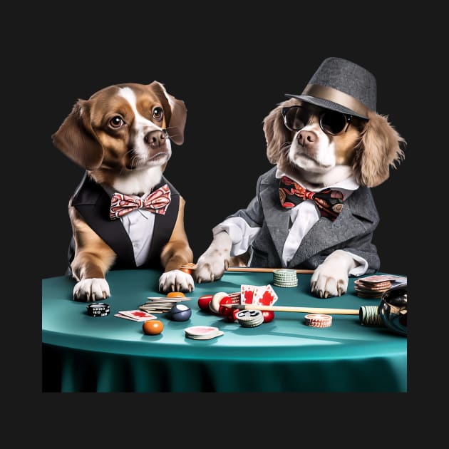 Dogs playing poker by PsychoPumpkin