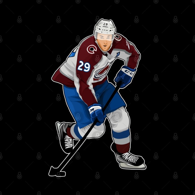 Nathan MacKinnon #29 Play The Puck by GuardWall17