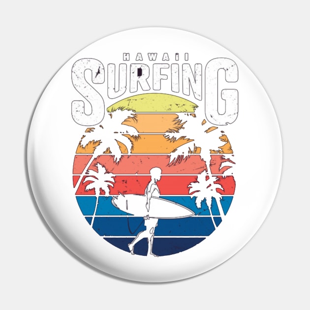 Surfing Hawai , lover surf ocean beach Pin by t-shiit