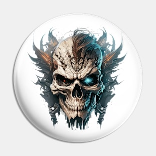 Skull Wild Life Painting Dark Character Spirit Pin