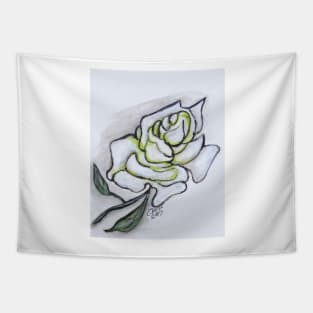 Stunning White Rose Tapestry