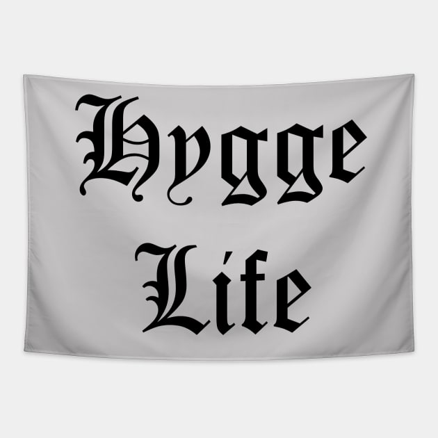 Hygge Life - Black Tapestry by LjM