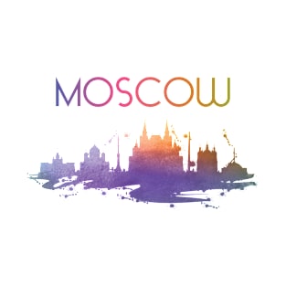 Moscow Watercolor Skyline T-Shirt