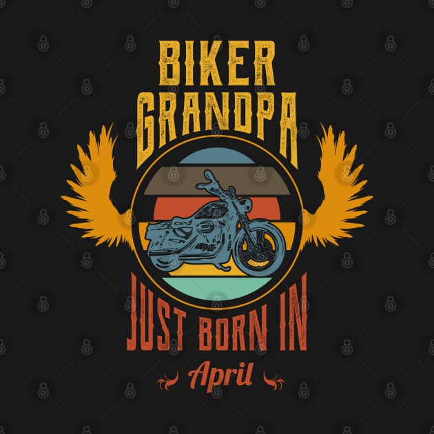 Biker grandpa just born in april, by Nana On Here