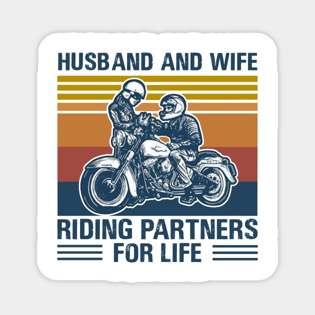 Husband And Wife Riding Partners For Life 2021 Magnet by binnacleenta