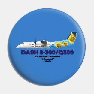 DeHavilland Canada Dash 8-300/Q300 - Air Nippon Network "Himawari" Pin