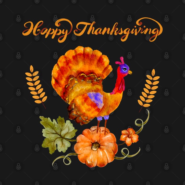 Happy Thanksgiving day retro style design by Syntax Wear