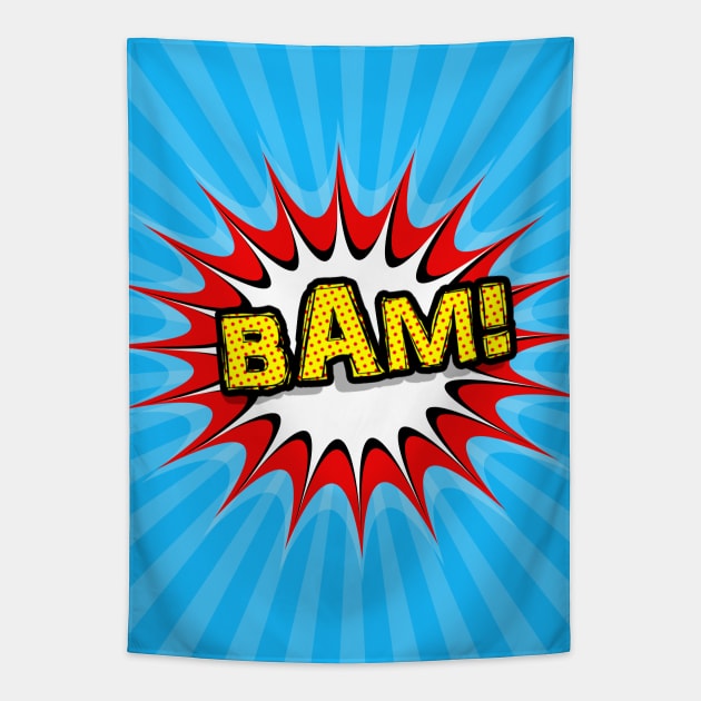 Pop Art Comic Book Tapestry by icarusismartdesigns