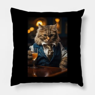 Fancy Beer Cat Pillow