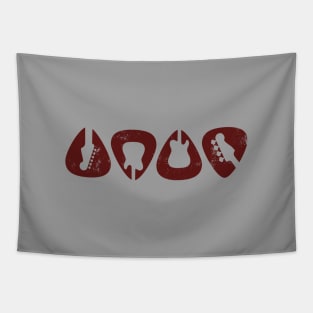 Guitar Picks Light Theme Tapestry