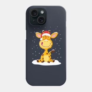 Gregor Giraffe In The Christmas Snow Phone Case