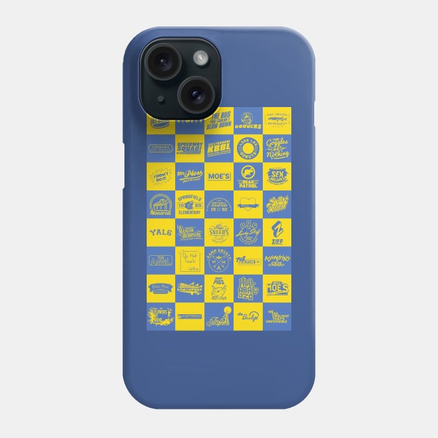 Simpsons Typography Phone Case by winstongambro