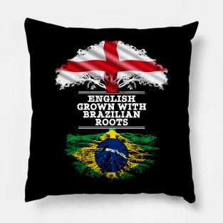 English Grown With Brazilian Roots - Gift for Brazilian With Roots From Brazil Pillow