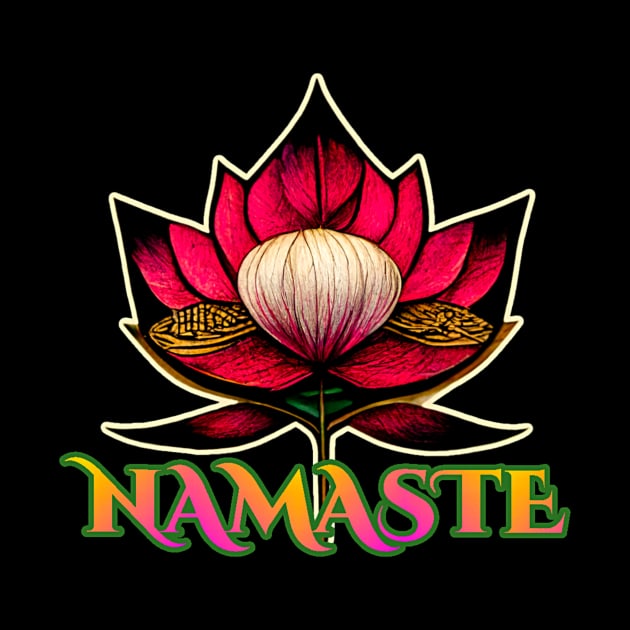 Namaste Lotus Flower by Edongski303 Teepublic Merch