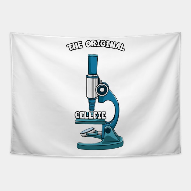 The Original Cellfie Microscope Tapestry by Dennisbani