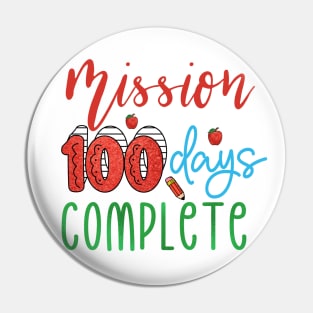 Colorful 100th Day Of School Pin