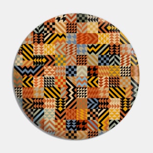 African Faux Quilt - Rust Pin